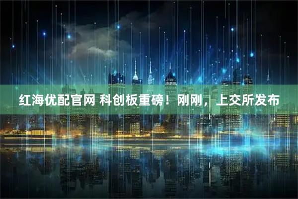 红海优配官网 科创板重磅！刚刚，上交所发布